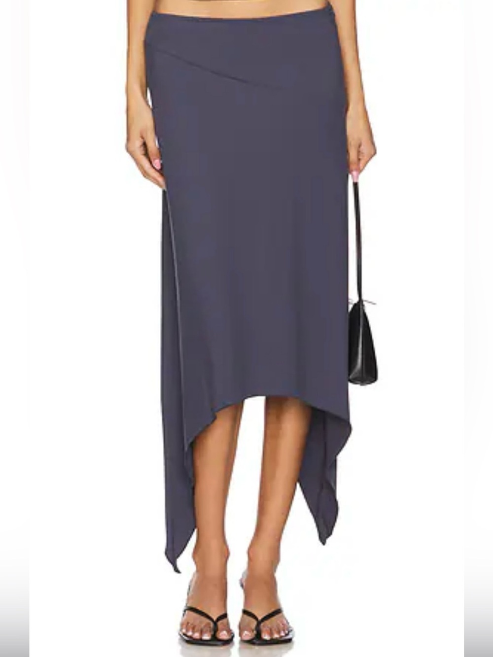 Lioness Dark Gray Asymmetrical High-Low Skirt